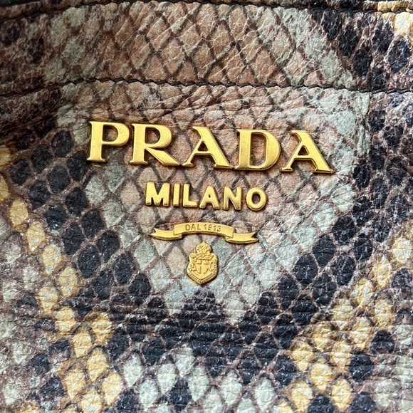Prada Python Snake Pattern Large Leather Tote Bag - Picture 3 of 17